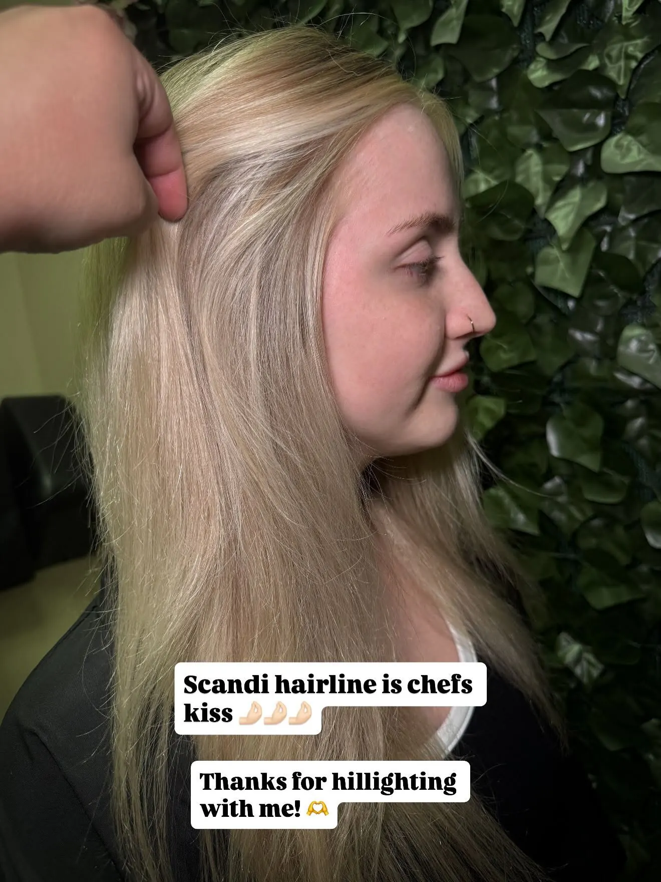 Scandi hairline is chefs kiss. Thanks for hilighting with me! — Cosmetology by Cami, Hammond, Louisiana