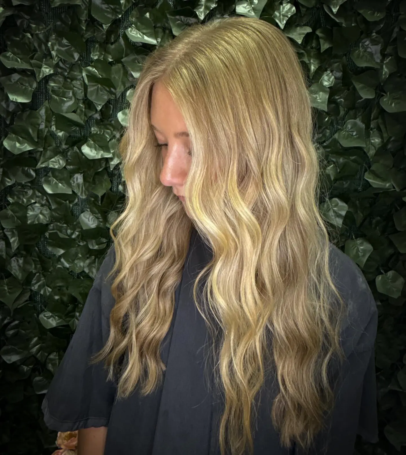 Golden blonde with warm highlights, styled in a relaxed wave — Cosmetology by Cami, Hammond, Louisiana
