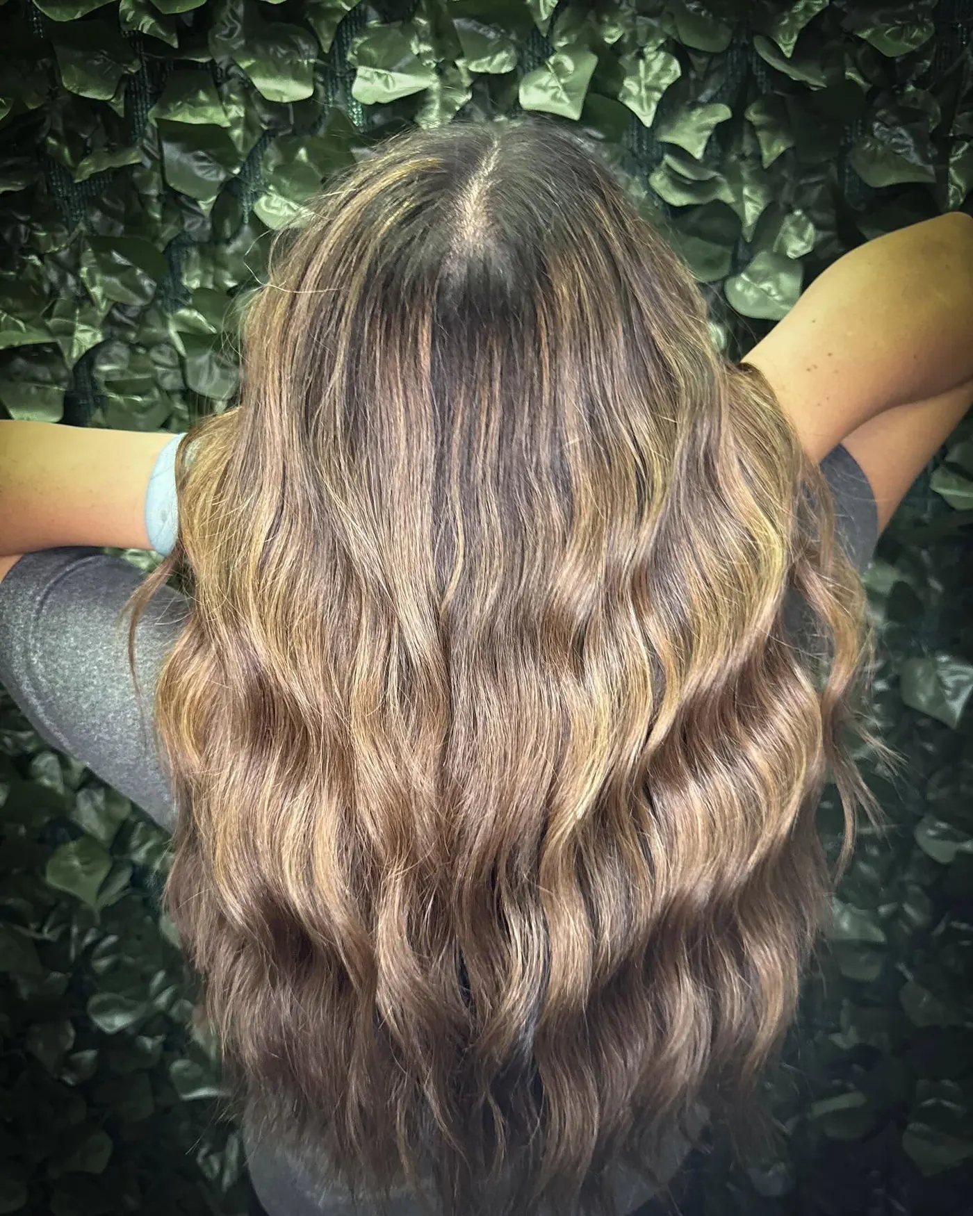 Balayage with a deliberate root shadow melting into bright ends — Cosmetology by Cami, Hammond, Louisiana