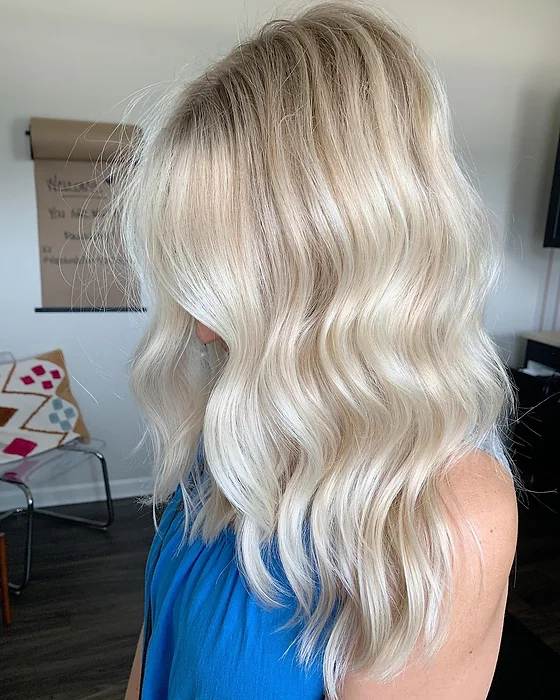 blonding hair technique side view