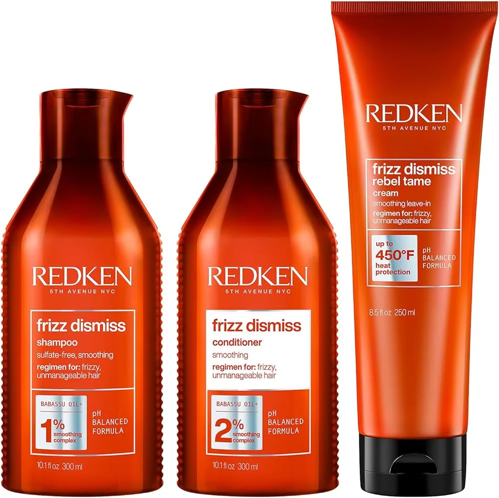 redken frizz dismiss shampoo conditioner and leave in cream